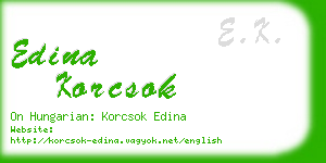 edina korcsok business card